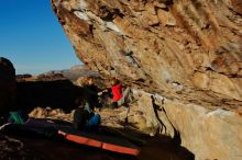 Bouldering in Hueco Tanks on 01/05/2020 with Blue Lizard Climbing and Yoga

Filename: SRM_20200105_1656200.jpg
Aperture: f/11.0
Shutter Speed: 1/250
Body: Canon EOS-1D Mark II
Lens: Canon EF 16-35mm f/2.8 L