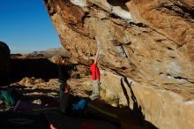 Bouldering in Hueco Tanks on 01/05/2020 with Blue Lizard Climbing and Yoga

Filename: SRM_20200105_1656330.jpg
Aperture: f/11.0
Shutter Speed: 1/250
Body: Canon EOS-1D Mark II
Lens: Canon EF 16-35mm f/2.8 L