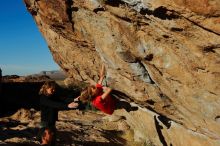 Bouldering in Hueco Tanks on 01/05/2020 with Blue Lizard Climbing and Yoga

Filename: SRM_20200105_1656370.jpg
Aperture: f/8.0
Shutter Speed: 1/500
Body: Canon EOS-1D Mark II
Lens: Canon EF 16-35mm f/2.8 L