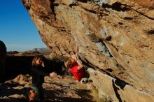 Bouldering in Hueco Tanks on 01/05/2020 with Blue Lizard Climbing and Yoga

Filename: SRM_20200105_1656371.jpg
Aperture: f/8.0
Shutter Speed: 1/500
Body: Canon EOS-1D Mark II
Lens: Canon EF 16-35mm f/2.8 L