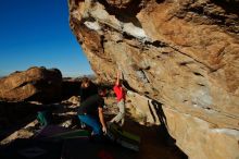 Bouldering in Hueco Tanks on 01/05/2020 with Blue Lizard Climbing and Yoga

Filename: SRM_20200105_1656400.jpg
Aperture: f/8.0
Shutter Speed: 1/500
Body: Canon EOS-1D Mark II
Lens: Canon EF 16-35mm f/2.8 L