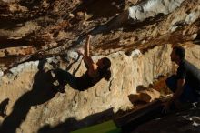 Bouldering in Hueco Tanks on 01/05/2020 with Blue Lizard Climbing and Yoga

Filename: SRM_20200105_1658590.jpg
Aperture: f/4.5
Shutter Speed: 1/500
Body: Canon EOS-1D Mark II
Lens: Canon EF 50mm f/1.8 II