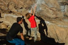 Bouldering in Hueco Tanks on 01/05/2020 with Blue Lizard Climbing and Yoga

Filename: SRM_20200105_1659450.jpg
Aperture: f/5.6
Shutter Speed: 1/500
Body: Canon EOS-1D Mark II
Lens: Canon EF 50mm f/1.8 II