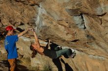 Bouldering in Hueco Tanks on 01/05/2020 with Blue Lizard Climbing and Yoga

Filename: SRM_20200105_1701290.jpg
Aperture: f/6.3
Shutter Speed: 1/500
Body: Canon EOS-1D Mark II
Lens: Canon EF 50mm f/1.8 II