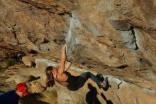 Bouldering in Hueco Tanks on 01/05/2020 with Blue Lizard Climbing and Yoga

Filename: SRM_20200105_1701340.jpg
Aperture: f/5.6
Shutter Speed: 1/640
Body: Canon EOS-1D Mark II
Lens: Canon EF 50mm f/1.8 II