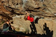 Bouldering in Hueco Tanks on 01/05/2020 with Blue Lizard Climbing and Yoga

Filename: SRM_20200105_1703000.jpg
Aperture: f/5.0
Shutter Speed: 1/640
Body: Canon EOS-1D Mark II
Lens: Canon EF 50mm f/1.8 II