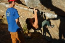 Bouldering in Hueco Tanks on 01/05/2020 with Blue Lizard Climbing and Yoga

Filename: SRM_20200105_1707050.jpg
Aperture: f/4.5
Shutter Speed: 1/640
Body: Canon EOS-1D Mark II
Lens: Canon EF 50mm f/1.8 II