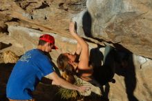 Bouldering in Hueco Tanks on 01/05/2020 with Blue Lizard Climbing and Yoga

Filename: SRM_20200105_1707100.jpg
Aperture: f/5.0
Shutter Speed: 1/640
Body: Canon EOS-1D Mark II
Lens: Canon EF 50mm f/1.8 II