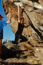 Bouldering in Hueco Tanks on 01/05/2020 with Blue Lizard Climbing and Yoga

Filename: SRM_20200105_1713511.jpg
Aperture: f/3.2
Shutter Speed: 1/1250
Body: Canon EOS-1D Mark II
Lens: Canon EF 50mm f/1.8 II