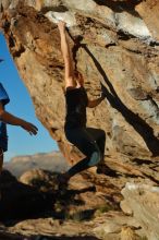 Bouldering in Hueco Tanks on 01/05/2020 with Blue Lizard Climbing and Yoga

Filename: SRM_20200105_1713512.jpg
Aperture: f/3.2
Shutter Speed: 1/1250
Body: Canon EOS-1D Mark II
Lens: Canon EF 50mm f/1.8 II