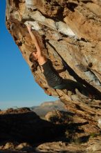 Bouldering in Hueco Tanks on 01/05/2020 with Blue Lizard Climbing and Yoga

Filename: SRM_20200105_1716391.jpg
Aperture: f/3.2
Shutter Speed: 1/1250
Body: Canon EOS-1D Mark II
Lens: Canon EF 50mm f/1.8 II