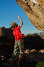 Bouldering in Hueco Tanks on 01/05/2020 with Blue Lizard Climbing and Yoga

Filename: SRM_20200105_1723375.jpg
Aperture: f/3.2
Shutter Speed: 1/1250
Body: Canon EOS-1D Mark II
Lens: Canon EF 50mm f/1.8 II