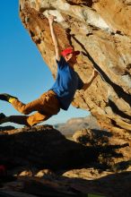 Bouldering in Hueco Tanks on 01/05/2020 with Blue Lizard Climbing and Yoga

Filename: SRM_20200105_1735192.jpg
Aperture: f/4.0
Shutter Speed: 1/1000
Body: Canon EOS-1D Mark II
Lens: Canon EF 50mm f/1.8 II