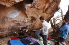 Bouldering in Hueco Tanks on 01/04/2020 with Blue Lizard Climbing and Yoga

Filename: SRM_20200104_1241460.jpg
Aperture: f/4.0
Shutter Speed: 1/250
Body: Canon EOS-1D Mark II
Lens: Canon EF 16-35mm f/2.8 L