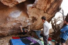 Bouldering in Hueco Tanks on 01/04/2020 with Blue Lizard Climbing and Yoga

Filename: SRM_20200104_1241470.jpg
Aperture: f/4.0
Shutter Speed: 1/250
Body: Canon EOS-1D Mark II
Lens: Canon EF 16-35mm f/2.8 L