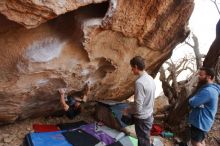 Bouldering in Hueco Tanks on 01/04/2020 with Blue Lizard Climbing and Yoga

Filename: SRM_20200104_1241490.jpg
Aperture: f/4.0
Shutter Speed: 1/250
Body: Canon EOS-1D Mark II
Lens: Canon EF 16-35mm f/2.8 L