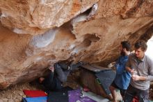 Bouldering in Hueco Tanks on 01/04/2020 with Blue Lizard Climbing and Yoga

Filename: SRM_20200104_1243240.jpg
Aperture: f/4.0
Shutter Speed: 1/250
Body: Canon EOS-1D Mark II
Lens: Canon EF 16-35mm f/2.8 L