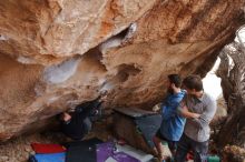 Bouldering in Hueco Tanks on 01/04/2020 with Blue Lizard Climbing and Yoga

Filename: SRM_20200104_1243260.jpg
Aperture: f/4.5
Shutter Speed: 1/250
Body: Canon EOS-1D Mark II
Lens: Canon EF 16-35mm f/2.8 L