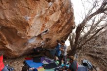 Bouldering in Hueco Tanks on 01/04/2020 with Blue Lizard Climbing and Yoga

Filename: SRM_20200104_1243280.jpg
Aperture: f/5.0
Shutter Speed: 1/250
Body: Canon EOS-1D Mark II
Lens: Canon EF 16-35mm f/2.8 L