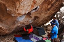 Bouldering in Hueco Tanks on 01/04/2020 with Blue Lizard Climbing and Yoga

Filename: SRM_20200104_1246020.jpg
Aperture: f/5.0
Shutter Speed: 1/250
Body: Canon EOS-1D Mark II
Lens: Canon EF 16-35mm f/2.8 L