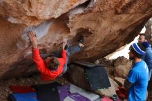 Bouldering in Hueco Tanks on 01/04/2020 with Blue Lizard Climbing and Yoga

Filename: SRM_20200104_1246270.jpg
Aperture: f/4.5
Shutter Speed: 1/250
Body: Canon EOS-1D Mark II
Lens: Canon EF 16-35mm f/2.8 L