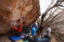 Bouldering in Hueco Tanks on 01/04/2020 with Blue Lizard Climbing and Yoga

Filename: SRM_20200104_1246340.jpg
Aperture: f/5.6
Shutter Speed: 1/250
Body: Canon EOS-1D Mark II
Lens: Canon EF 16-35mm f/2.8 L