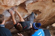 Bouldering in Hueco Tanks on 01/04/2020 with Blue Lizard Climbing and Yoga

Filename: SRM_20200104_1249191.jpg
Aperture: f/4.0
Shutter Speed: 1/250
Body: Canon EOS-1D Mark II
Lens: Canon EF 50mm f/1.8 II