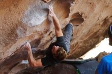 Bouldering in Hueco Tanks on 01/04/2020 with Blue Lizard Climbing and Yoga

Filename: SRM_20200104_1255231.jpg
Aperture: f/3.2
Shutter Speed: 1/250
Body: Canon EOS-1D Mark II
Lens: Canon EF 50mm f/1.8 II