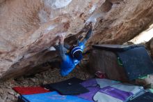 Bouldering in Hueco Tanks on 01/04/2020 with Blue Lizard Climbing and Yoga

Filename: SRM_20200104_1259220.jpg
Aperture: f/2.8
Shutter Speed: 1/250
Body: Canon EOS-1D Mark II
Lens: Canon EF 50mm f/1.8 II