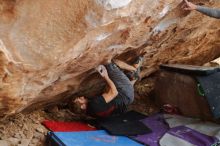 Bouldering in Hueco Tanks on 01/04/2020 with Blue Lizard Climbing and Yoga

Filename: SRM_20200104_1300020.jpg
Aperture: f/2.5
Shutter Speed: 1/250
Body: Canon EOS-1D Mark II
Lens: Canon EF 50mm f/1.8 II