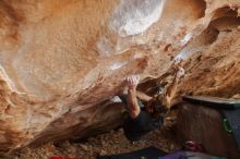 Bouldering in Hueco Tanks on 01/04/2020 with Blue Lizard Climbing and Yoga

Filename: SRM_20200104_1300110.jpg
Aperture: f/2.5
Shutter Speed: 1/250
Body: Canon EOS-1D Mark II
Lens: Canon EF 50mm f/1.8 II