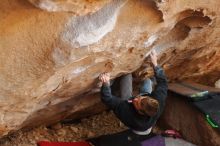 Bouldering in Hueco Tanks on 01/04/2020 with Blue Lizard Climbing and Yoga

Filename: SRM_20200104_1304300.jpg
Aperture: f/2.8
Shutter Speed: 1/250
Body: Canon EOS-1D Mark II
Lens: Canon EF 50mm f/1.8 II