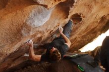 Bouldering in Hueco Tanks on 01/04/2020 with Blue Lizard Climbing and Yoga

Filename: SRM_20200104_1308130.jpg
Aperture: f/3.2
Shutter Speed: 1/250
Body: Canon EOS-1D Mark II
Lens: Canon EF 50mm f/1.8 II