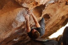 Bouldering in Hueco Tanks on 01/04/2020 with Blue Lizard Climbing and Yoga

Filename: SRM_20200104_1308190.jpg
Aperture: f/3.5
Shutter Speed: 1/250
Body: Canon EOS-1D Mark II
Lens: Canon EF 50mm f/1.8 II