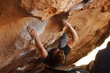 Bouldering in Hueco Tanks on 01/04/2020 with Blue Lizard Climbing and Yoga

Filename: SRM_20200104_1308230.jpg
Aperture: f/3.5
Shutter Speed: 1/250
Body: Canon EOS-1D Mark II
Lens: Canon EF 50mm f/1.8 II