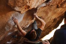 Bouldering in Hueco Tanks on 01/04/2020 with Blue Lizard Climbing and Yoga

Filename: SRM_20200104_1308280.jpg
Aperture: f/4.0
Shutter Speed: 1/250
Body: Canon EOS-1D Mark II
Lens: Canon EF 50mm f/1.8 II