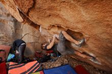 Bouldering in Hueco Tanks on 01/04/2020 with Blue Lizard Climbing and Yoga

Filename: SRM_20200104_1312070.jpg
Aperture: f/5.6
Shutter Speed: 1/200
Body: Canon EOS-1D Mark II
Lens: Canon EF 16-35mm f/2.8 L