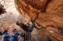 Bouldering in Hueco Tanks on 01/04/2020 with Blue Lizard Climbing and Yoga

Filename: SRM_20200104_1312480.jpg
Aperture: f/5.6
Shutter Speed: 1/200
Body: Canon EOS-1D Mark II
Lens: Canon EF 16-35mm f/2.8 L