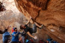 Bouldering in Hueco Tanks on 01/04/2020 with Blue Lizard Climbing and Yoga

Filename: SRM_20200104_1312490.jpg
Aperture: f/6.3
Shutter Speed: 1/200
Body: Canon EOS-1D Mark II
Lens: Canon EF 16-35mm f/2.8 L