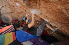 Bouldering in Hueco Tanks on 01/04/2020 with Blue Lizard Climbing and Yoga

Filename: SRM_20200104_1320340.jpg
Aperture: f/4.5
Shutter Speed: 1/200
Body: Canon EOS-1D Mark II
Lens: Canon EF 16-35mm f/2.8 L