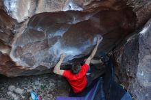 Bouldering in Hueco Tanks on 01/04/2020 with Blue Lizard Climbing and Yoga

Filename: SRM_20200104_1417290.jpg
Aperture: f/2.5
Shutter Speed: 1/250
Body: Canon EOS-1D Mark II
Lens: Canon EF 50mm f/1.8 II