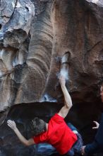 Bouldering in Hueco Tanks on 01/04/2020 with Blue Lizard Climbing and Yoga

Filename: SRM_20200104_1418390.jpg
Aperture: f/2.8
Shutter Speed: 1/250
Body: Canon EOS-1D Mark II
Lens: Canon EF 50mm f/1.8 II