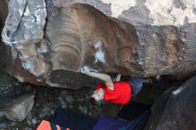 Bouldering in Hueco Tanks on 01/04/2020 with Blue Lizard Climbing and Yoga

Filename: SRM_20200104_1444430.jpg
Aperture: f/3.2
Shutter Speed: 1/250
Body: Canon EOS-1D Mark II
Lens: Canon EF 50mm f/1.8 II