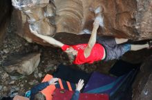 Bouldering in Hueco Tanks on 01/04/2020 with Blue Lizard Climbing and Yoga

Filename: SRM_20200104_1456080.jpg
Aperture: f/2.8
Shutter Speed: 1/250
Body: Canon EOS-1D Mark II
Lens: Canon EF 50mm f/1.8 II