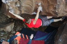 Bouldering in Hueco Tanks on 01/04/2020 with Blue Lizard Climbing and Yoga

Filename: SRM_20200104_1456090.jpg
Aperture: f/2.8
Shutter Speed: 1/250
Body: Canon EOS-1D Mark II
Lens: Canon EF 50mm f/1.8 II