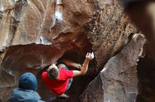 Bouldering in Hueco Tanks on 01/04/2020 with Blue Lizard Climbing and Yoga

Filename: SRM_20200104_1515470.jpg
Aperture: f/2.2
Shutter Speed: 1/250
Body: Canon EOS-1D Mark II
Lens: Canon EF 50mm f/1.8 II