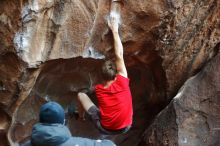 Bouldering in Hueco Tanks on 01/04/2020 with Blue Lizard Climbing and Yoga

Filename: SRM_20200104_1515550.jpg
Aperture: f/2.5
Shutter Speed: 1/250
Body: Canon EOS-1D Mark II
Lens: Canon EF 50mm f/1.8 II