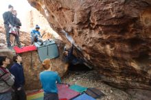 Bouldering in Hueco Tanks on 01/04/2020 with Blue Lizard Climbing and Yoga

Filename: SRM_20200104_1551520.jpg
Aperture: f/3.5
Shutter Speed: 1/200
Body: Canon EOS-1D Mark II
Lens: Canon EF 16-35mm f/2.8 L