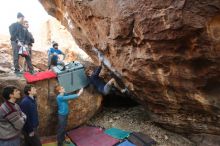 Bouldering in Hueco Tanks on 01/04/2020 with Blue Lizard Climbing and Yoga

Filename: SRM_20200104_1551580.jpg
Aperture: f/4.0
Shutter Speed: 1/200
Body: Canon EOS-1D Mark II
Lens: Canon EF 16-35mm f/2.8 L