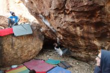 Bouldering in Hueco Tanks on 01/04/2020 with Blue Lizard Climbing and Yoga

Filename: SRM_20200104_1600360.jpg
Aperture: f/2.8
Shutter Speed: 1/250
Body: Canon EOS-1D Mark II
Lens: Canon EF 16-35mm f/2.8 L